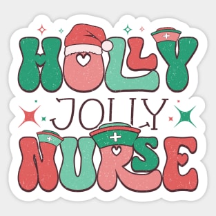 Holly Jolly Nurse Sticker